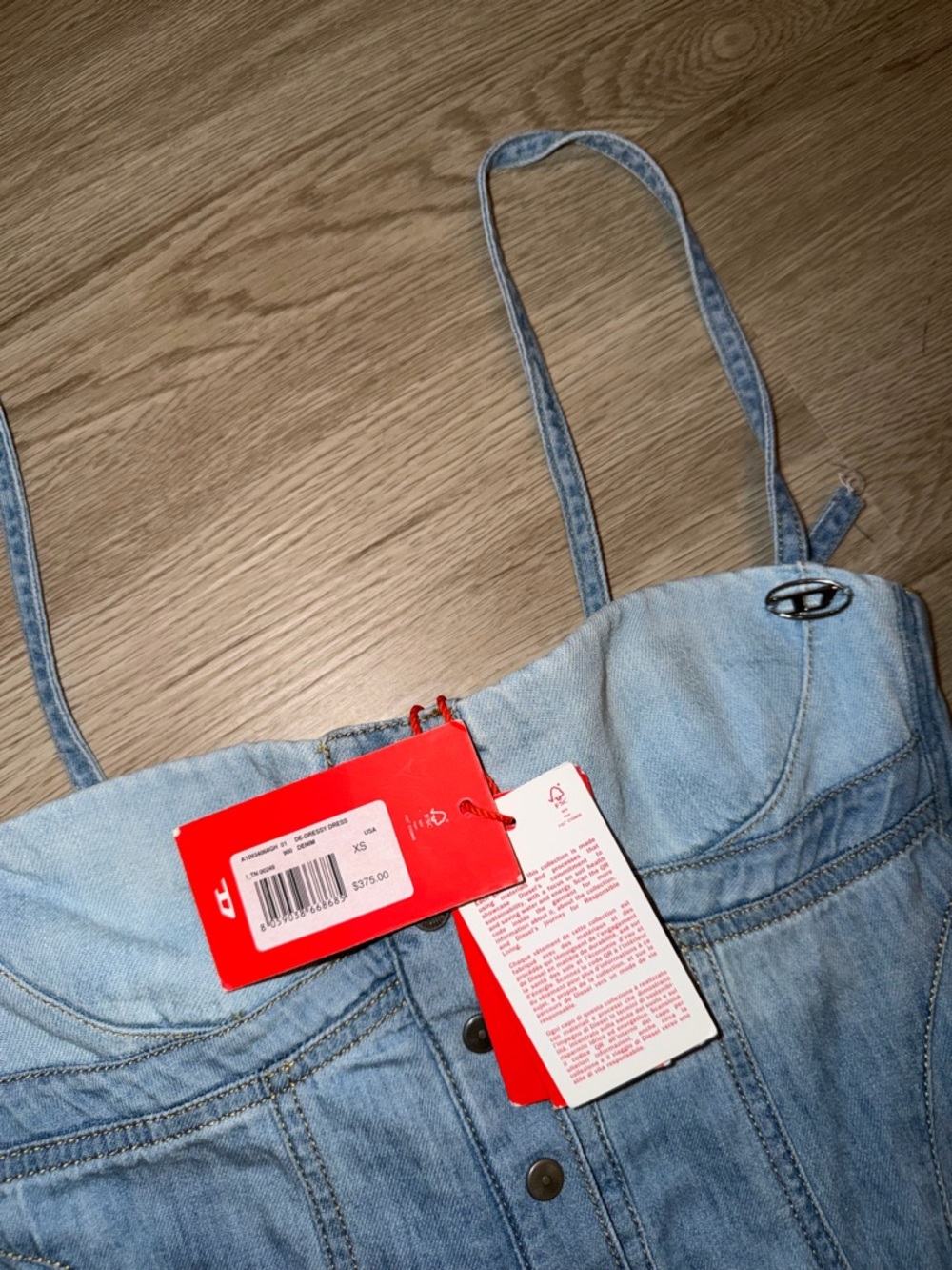 Diesel denim midi dress size XS - Picture 2 of 3